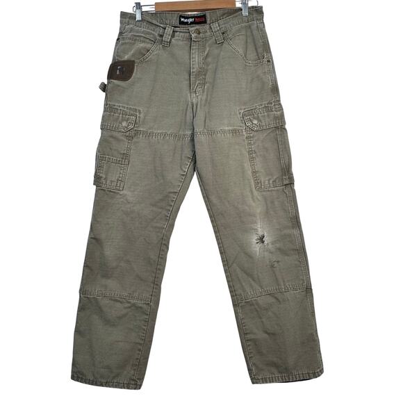 Wrangler Riggs Workwear Ripstop Ranger Flannel Lined Cargo Pants Size 32 X 32 - Picture 1 of 7